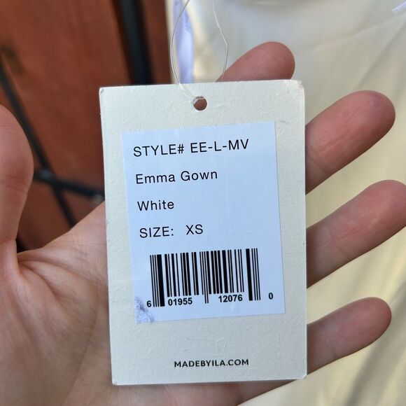 Made by ILA white silk gown size XS NWT - Picture 11 of 11